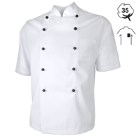 Clemens -  Men's chef's jacket 1/2 sleeved