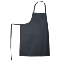 Bib apron with drawstring neck strap
