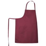 Bib apron with drawstring neck strap